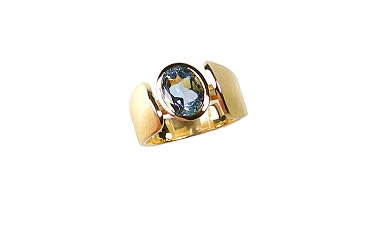 05150-Ring, Gold 750 mit Aquamarin