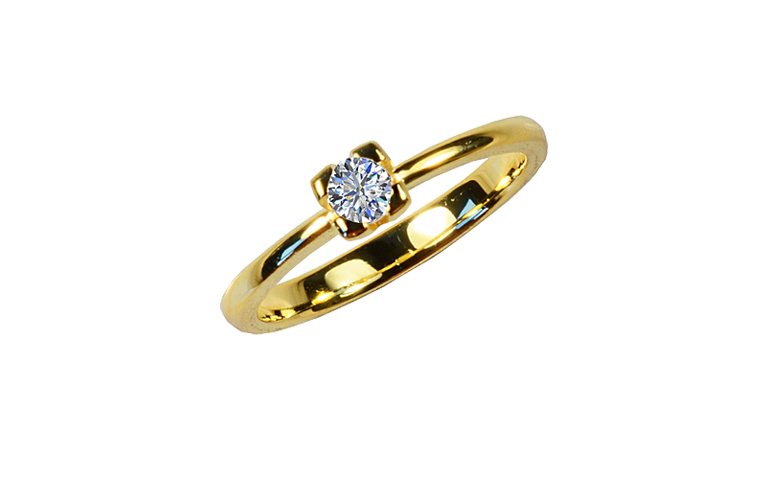 05443-Ring, Gold 750 mit Brillant
