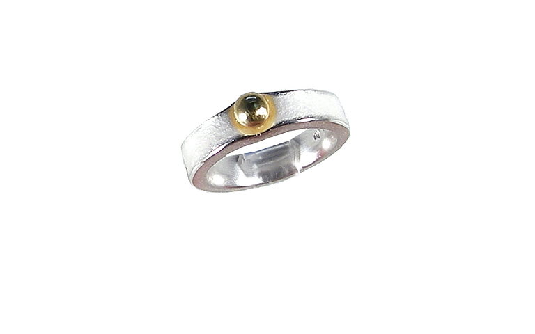12841-Ring, Gold 750, Silber 925