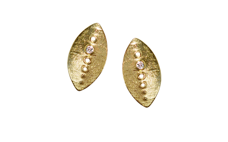 07189-earrings, gold 750 and brilliants