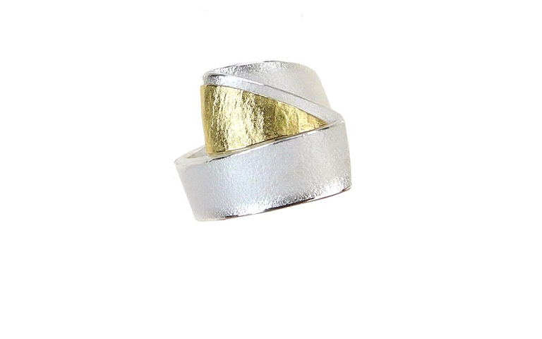 12818-ring, gold 750, silver 925