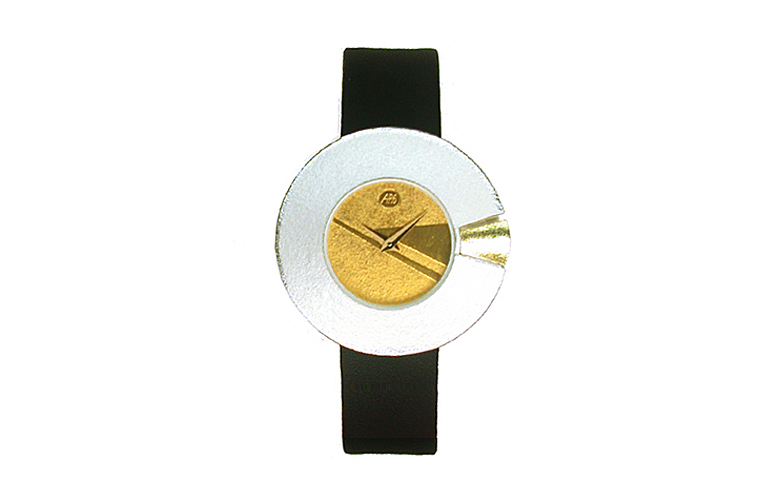16094-watch, silver 925 with gold 750