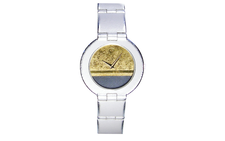 16206-watch, silver 925 with gold 750