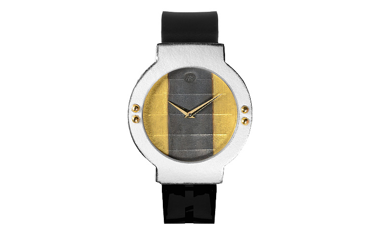 16213-watch, silver 925 with gold 750