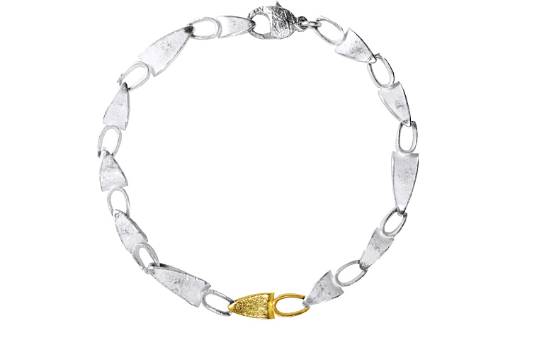 14230-Armschmuck, Silber 925, mit Gold 750