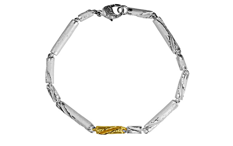 14261-Armschmuck, Silber 925, mit Gold 750