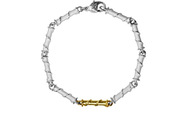 14266-Armschmuck, Silber 925, mit Gold 750