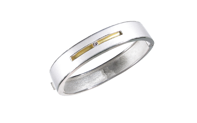 14272-Armschmuck, 925 Silber 750 Gelbgold mit Brillanten