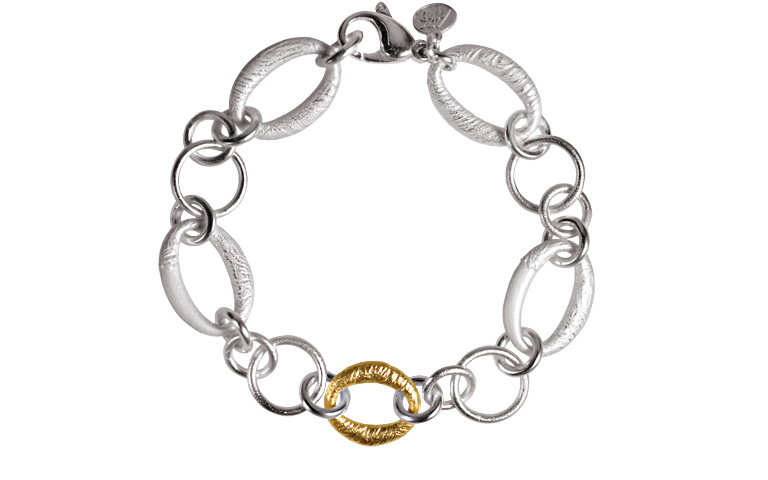 14308-Armschmuck, Silber 925, mit Gold 750