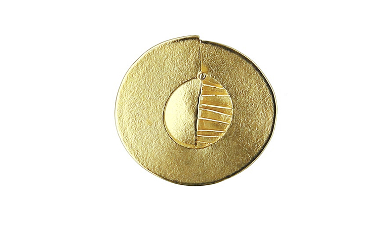 00346-Brosche, Gold 750