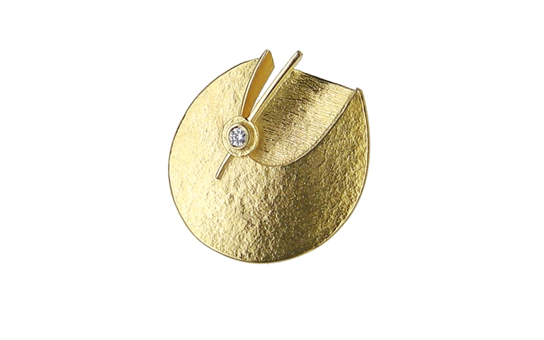 00393-Brosche, Gold 750