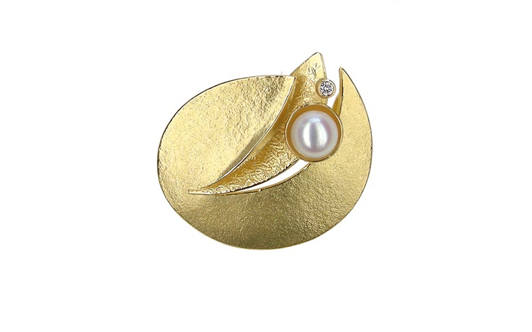 00424-Brosche, Gold 750