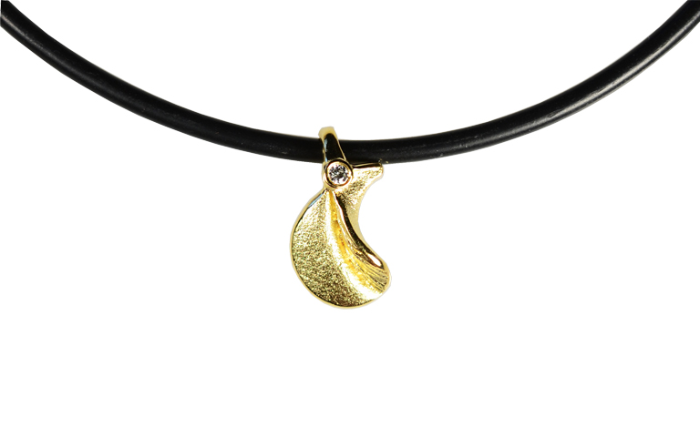 01130-Halsschmuck, Gold 750 mit Brillant
