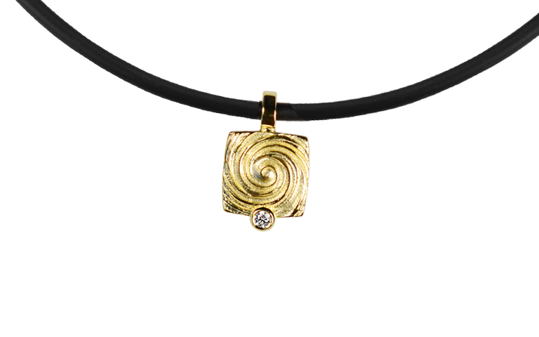 01131-Halsschmuck, Gold 750 mit Brillant