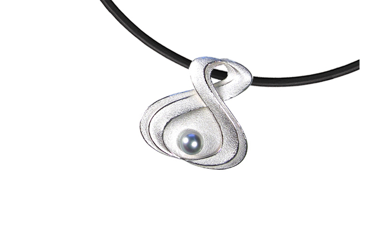 31031-Halsschmuck 925 Silber mit Tahiti-Perle