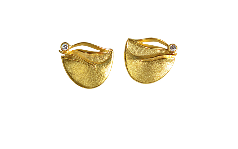 07116-Ohrschmuck, Gold 750 mit Brillanten