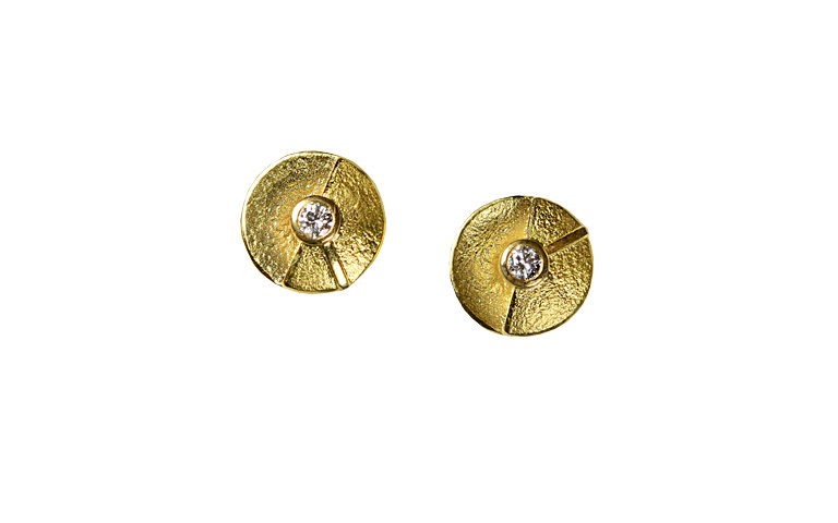 07340-Ohrschmuck, Gold 750 mit Brillant