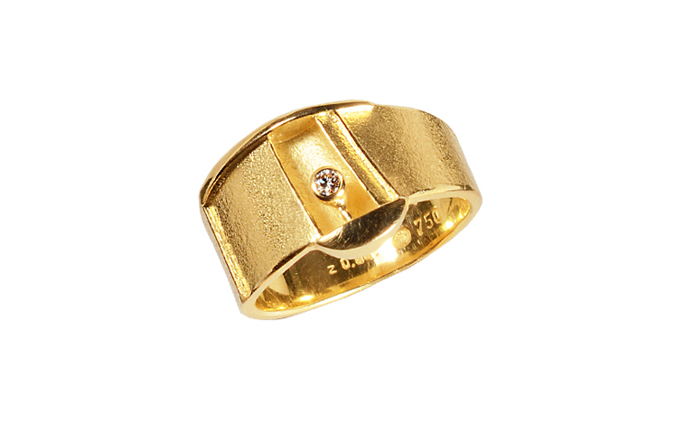 02030-Ring, Gold 750 mit Brillant