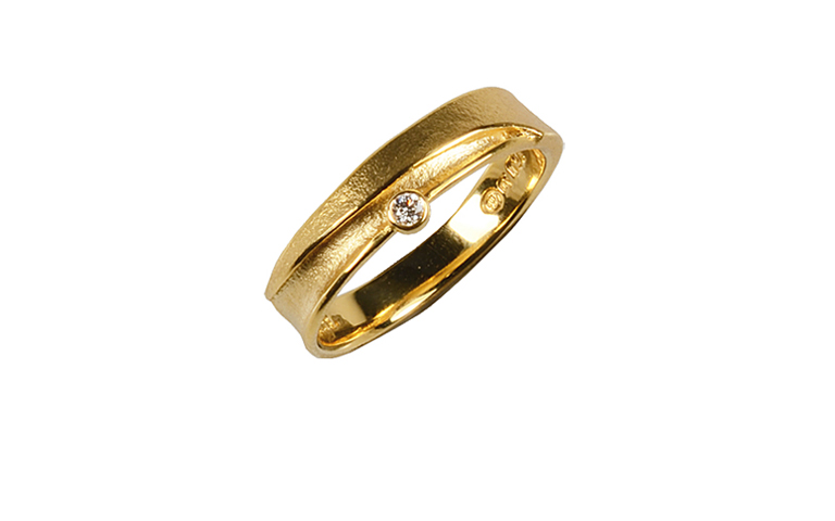 02160-Ring, Gold 750 mit Brillant