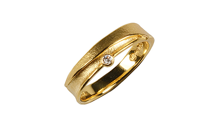 02160-Ring, Gold 750 mit Brillant