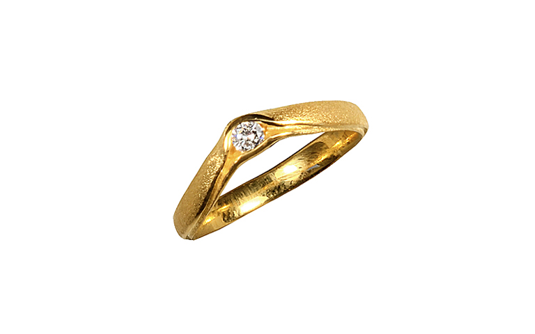 02751-Ring, Gold 750 mit Brillant