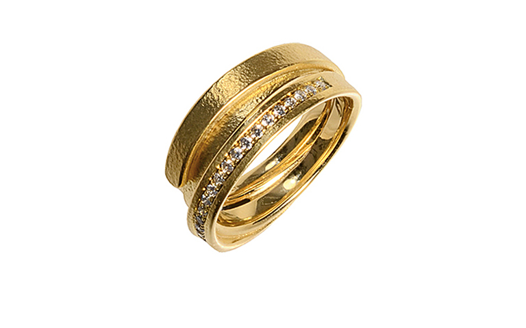 05087-Ring, Gold 750 mit Brillanten