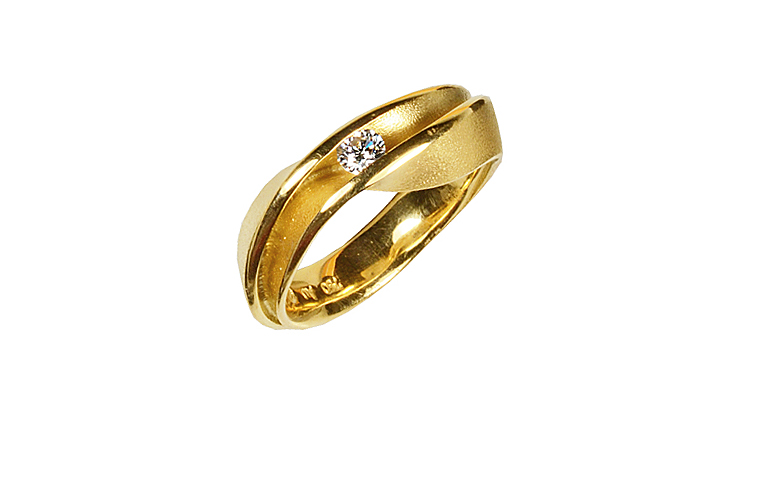 05127-Ring, Gold 750 mit Brillant