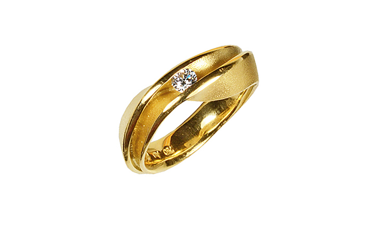 05127-Ring, Gold 750 mit Brillant