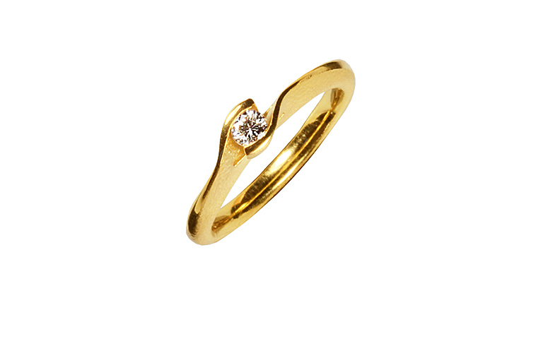 05149-Ring, Gold 750 mit Brillant