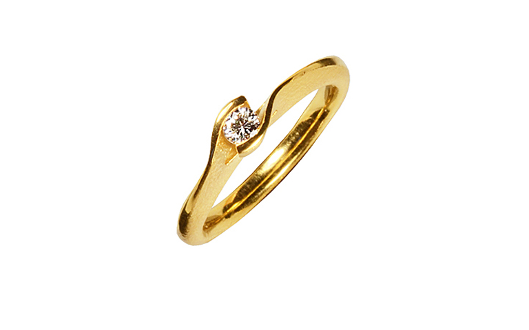 05149-Ring, Gold 750 mit Brillant