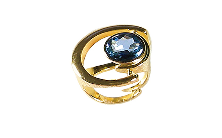 05152-Ring, Gold 750 mit Aquamarin