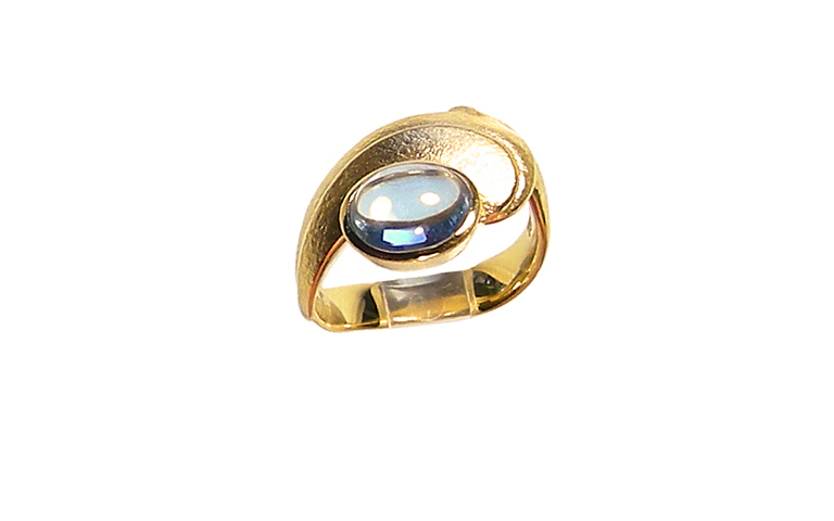05153-Ring, Gold 750  mit Aquamarin