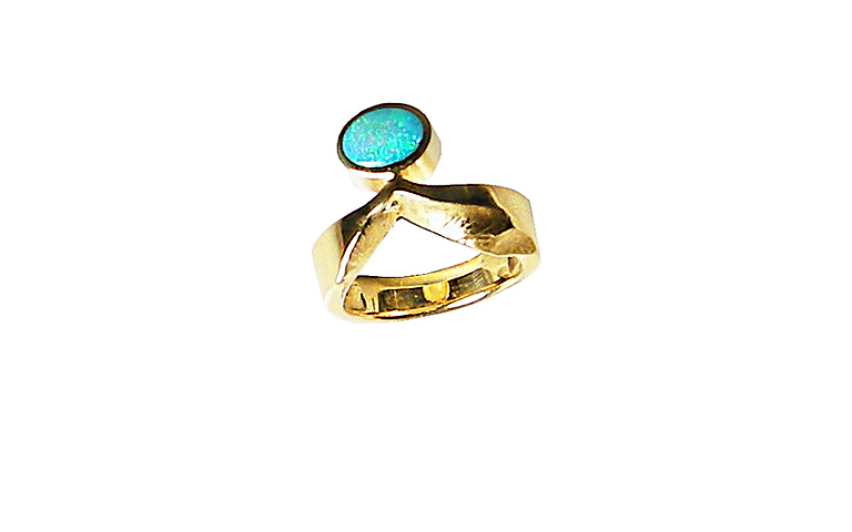05183-Ring, Gold 750 mit Opal