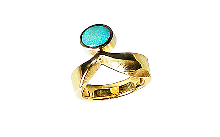 05183-Ring, Gold 750 mit Opal