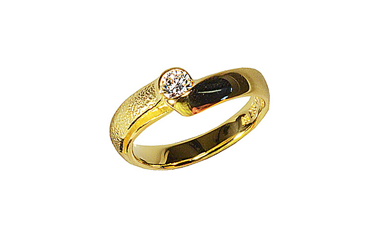 05207-Ring, Gold 750 mit Brillant