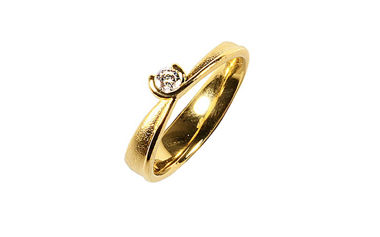 05220-Ring, Gold 750 mit Brillant