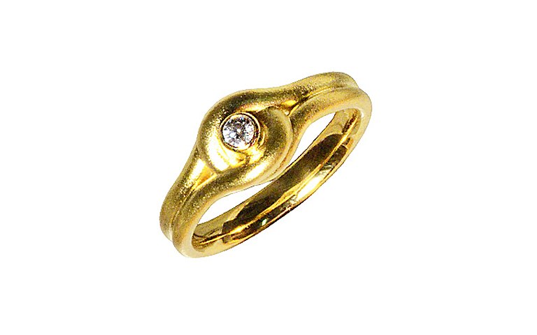 05223-Ring, Gold 750 mit Brillant