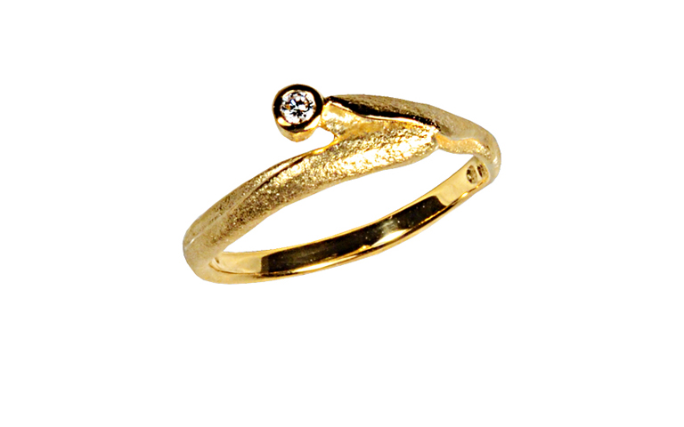 05329-Ring, Gold 750 mit Brillant