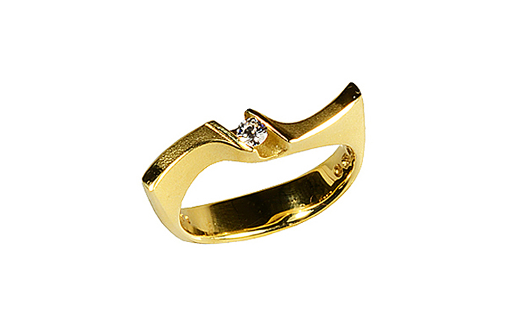 05336-Ring, Gold 750 mit Brillant