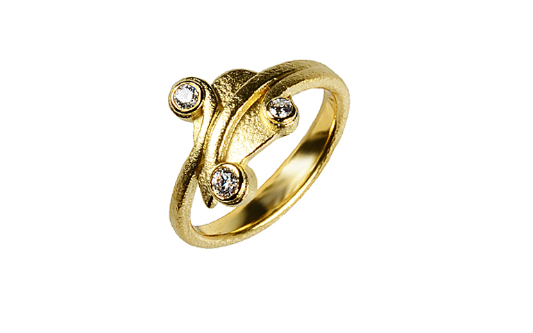 05392-Ring, Gold 750 mit Brillanten