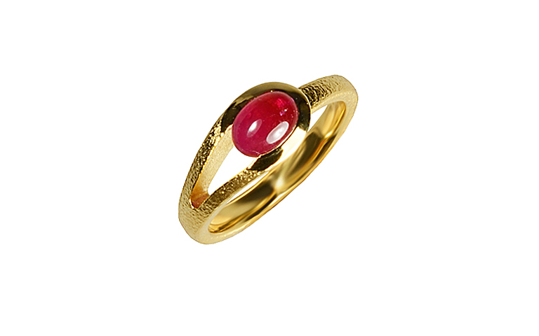 05393-Ring, Gold 750 mit Rubin