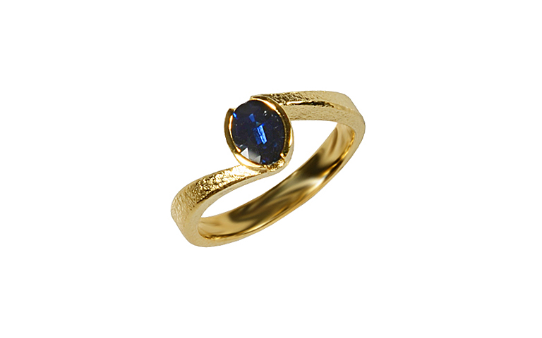 05394-Ring, Gold 750 mit Saphier