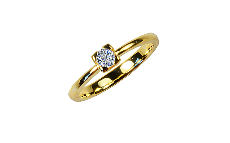 05443-Ring, Gold 750 mit Brillant