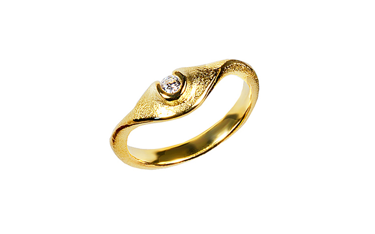05462-Ring, Gold 750 mit Brillant