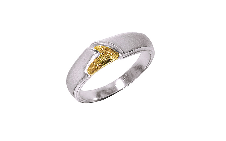 12543-Ring, Silber 925 mit Gold 750