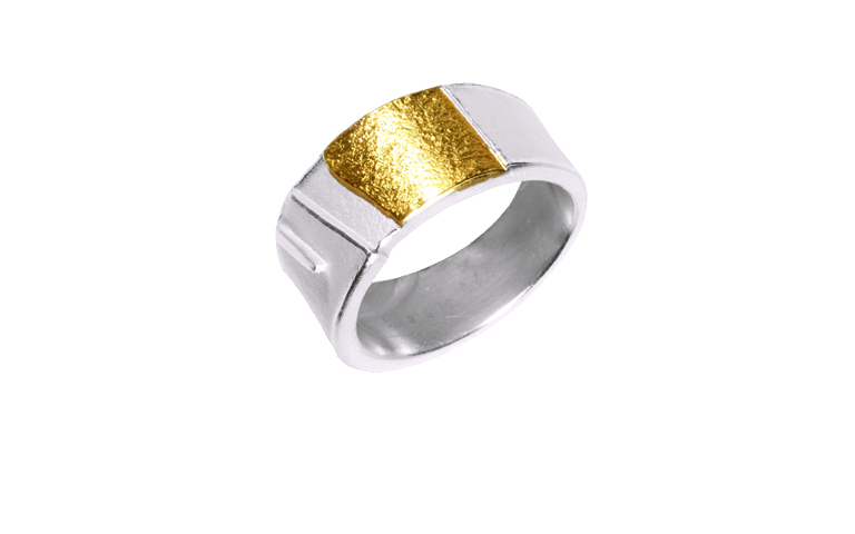 12680-Ring, Silber 925 mit Gold 750