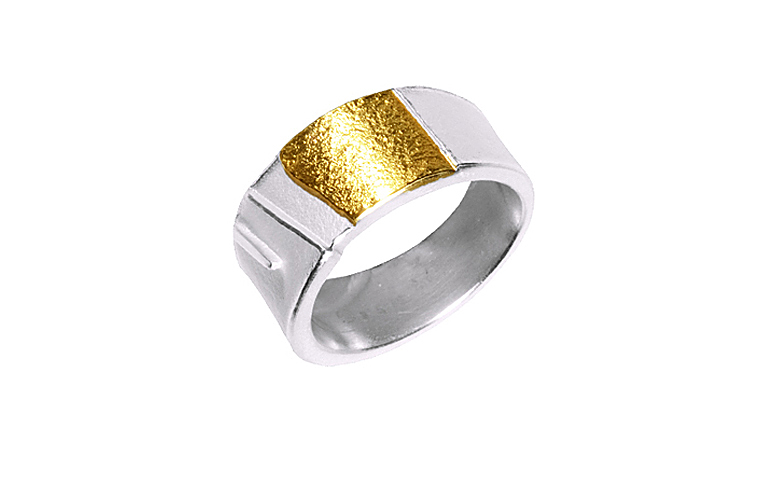 12680-Ring, Silber 925 mit Gold 750