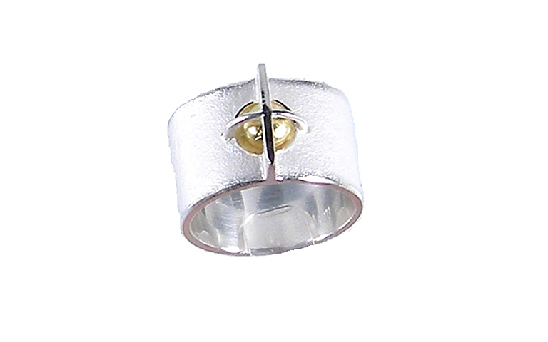 12838-Ring, Gold 750, Silber 925