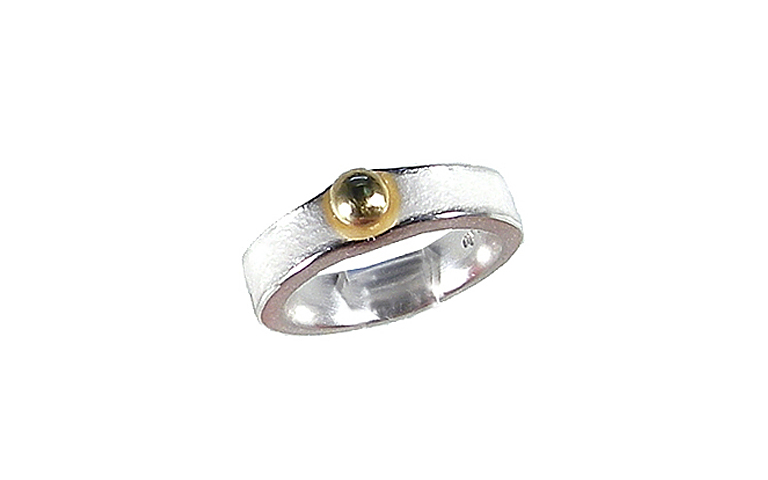 12841-Ring, Gold 750, Silber 925