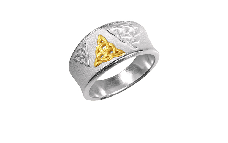 12898-Ring, Silber 925 mit Gold 750